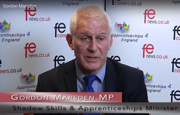 Gordon Marsden, Shadow Skills and Apprenticeships Minister