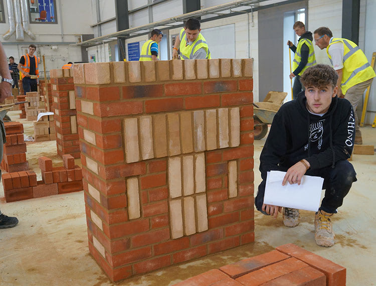 CRC bricklaying apprentice Tom Jenkins who came second