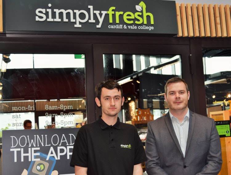 Andrew Horley and Andrew Ursell outside the CAVC branch of Simply Fresh