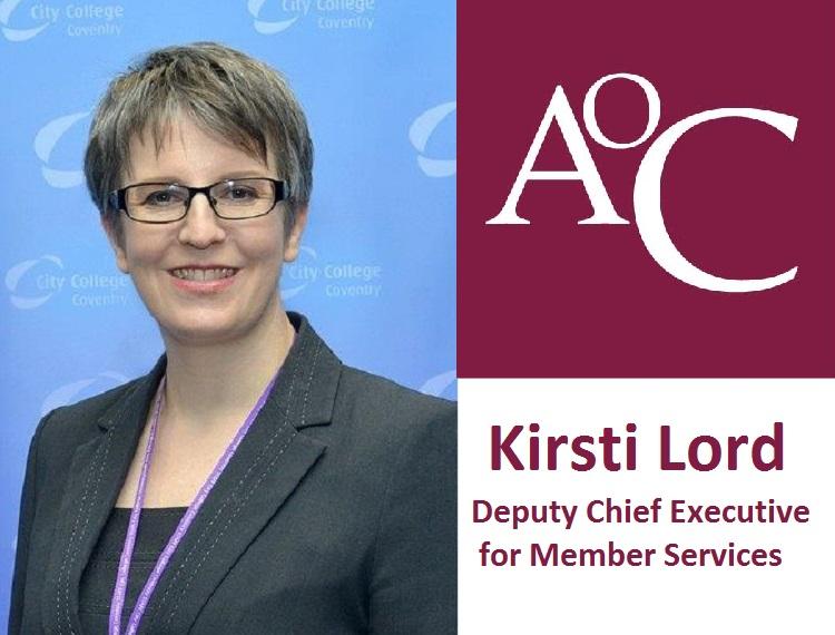 Kirsti Lord, Deputy Chief Executive for Member Services of the Association of Colleges.