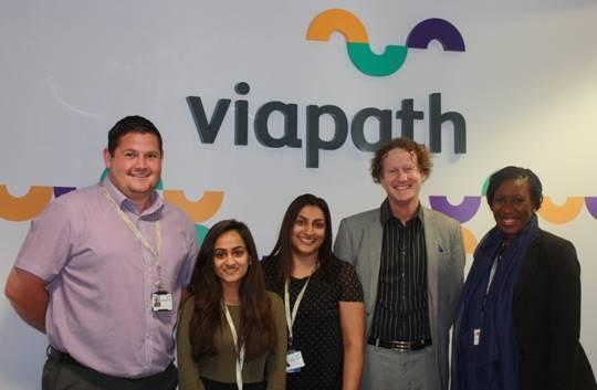 Michael Holder (Viapath), Mirali Patel (Viapath), Rakhee Patel (Viapath), Jeff Bowcock (3aaa Apprenticeships), Michelle Plange (Viapath)