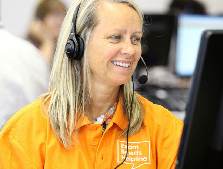 Annie Dobson, careers advisor working on the Exam Results Helpline
