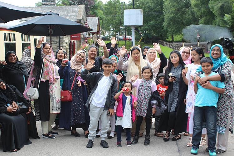 Members of the London and Bradford women’s groups visit Keighley steam railway
