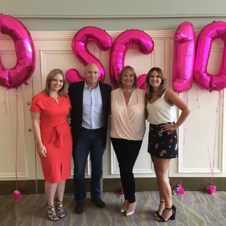 (L-R) Samantha Rutter, Mark Rutter, Lisa Rutter and Shawna Baker (nee Rutter)