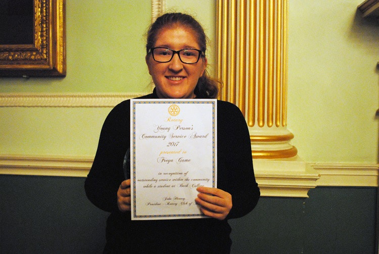 Freya Game, Young Person’s Service in the Community Award