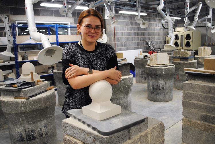 Morwenna Harrington, stonemasonry apprentice at Bath College