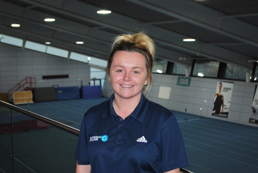 Courtney Lock, head coach of the women’s football academy, Gateshead College