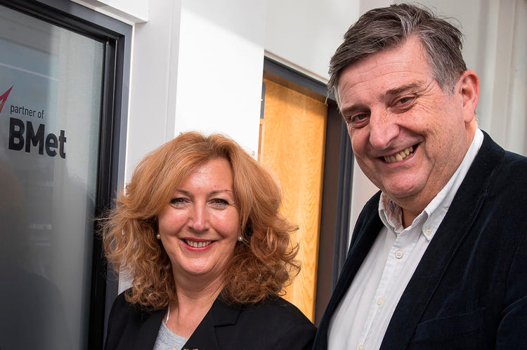 Gill Coldicott, Head of Stourbridge College and Mike Turner, Corstorphine + Wright’s Technical Director