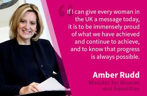 Minister for Women and Equalities Amber Rudd