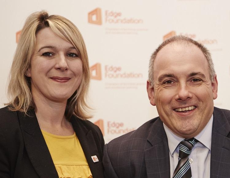 Alice Barnard, Chief Executive of Edge with Robert Halfon