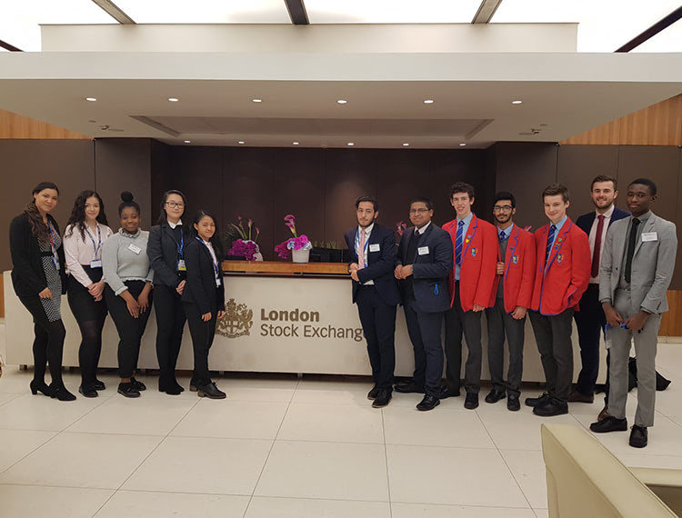 City Academy Hackney students at London Stock Exchange