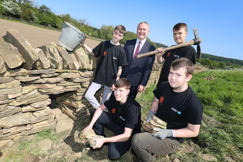 The bricklaying students spent three days at nearby Beamish Museum