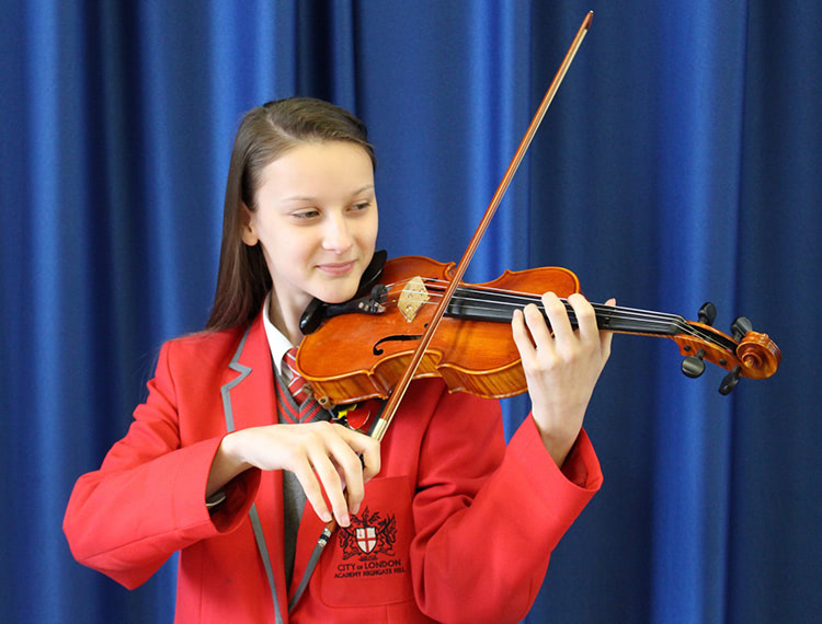 Klaudia Mitiajew, 15, performed at a gala concert at the iconic London Palladium