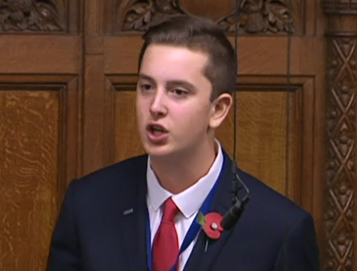 Dominic addressing the House of Commons.