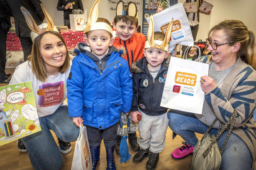 Middlesbrough Reads, the community-driven campaign led by the National Literacy Trust, gifts books to the town’s youngest residents