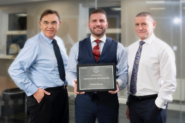 (left to right) Stephen Bentley - Chief Financial Officer, Mark Holt - Commercial Director and Richard Fraser, CEO of Frenkel Topping.