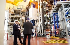 Chris Skidmore tours the European JET fusion experiment during his visit to UKAEA at Culham Science Centre