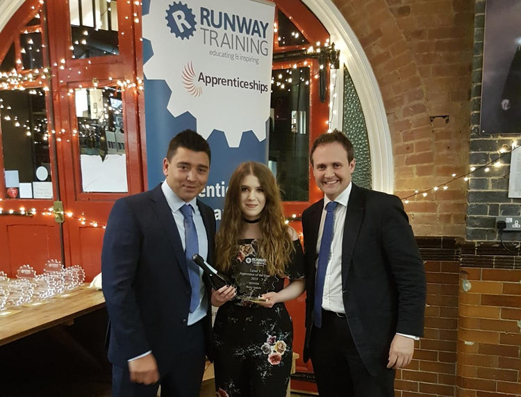 North Kent College’s Digital Marketing Apprentice, Becky Szekely, 20 from Dartford, wins “Apprentice of the Year”
