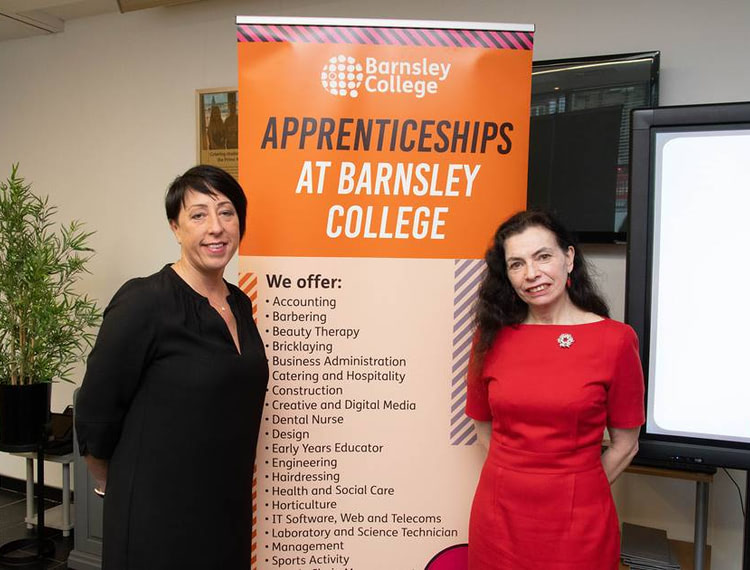 L-R – Michelle Bailey, Managing Director at Active Response Security Services and Suzan McGladdery, Director of Business Development at Barnsley College.