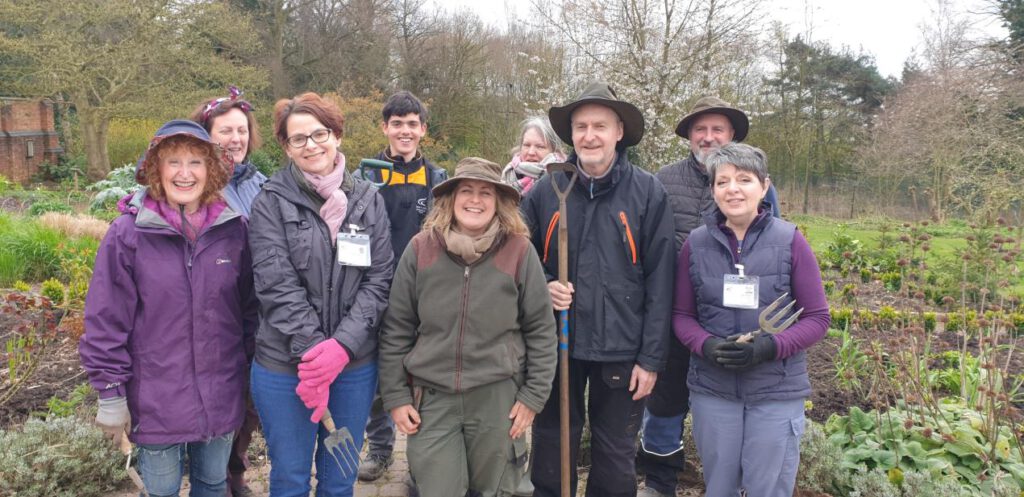 Picture shows: some of the Broomfield Hall volunteers with Head Gardener Samantha Harvey (front centre) alongside (front, from left) Kathy Flint, Claire Harrison, Steve O’Gorman and Julie Walker.