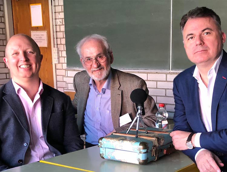 Prof. Felix Rauner and Richard Marsh with Tom Bewick