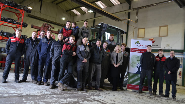 1st from right, Mark Eden, Moreton Morrell College, WCG; 4th from right apprentice Jacques Marshall; 5th from right, Jo-Anne Bryan, Head of Standards, Apprenticeships & EPA, Lantra; 8th from right, Marcus Potter, CEO Lantra