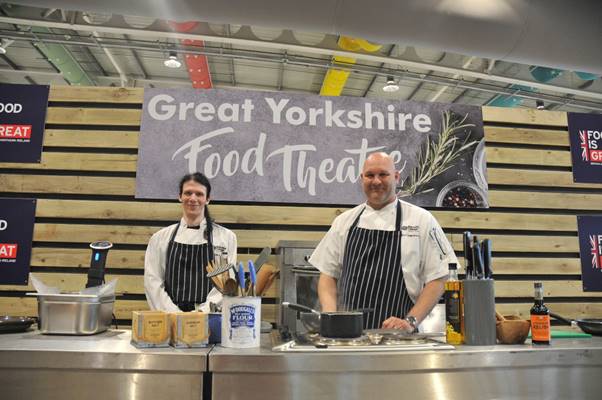 Student Kyle Hall with Catering and Hospitality Course Leader Martyn Hollingsworth at The Great Yorkshire Show.