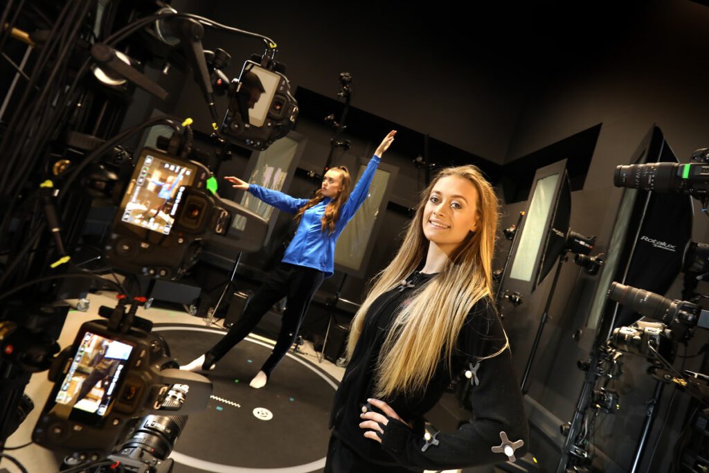Digital technology is helping Gateshead College dance students Emily Van-der-vord (left) and Chloe Wilson (right)
