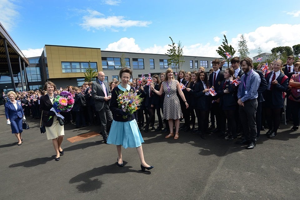 HRH Princess Anne on an official visit to Campus Whitehaven