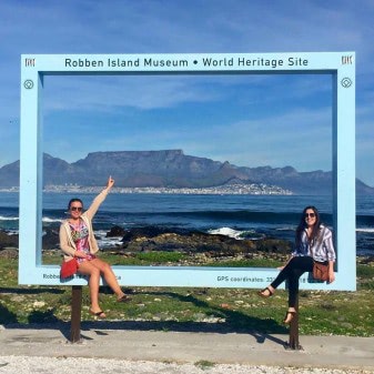 Charlotte Hall and Rosie Willan on their travels in South Africa
