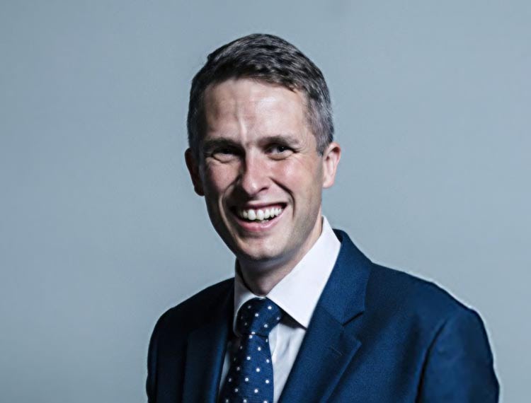 Education Secretary Gavin Williamson