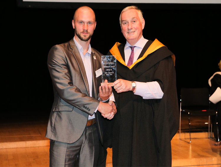 Stuart Cameron, receiving the Award for Newtownards based John Cameron & Sons