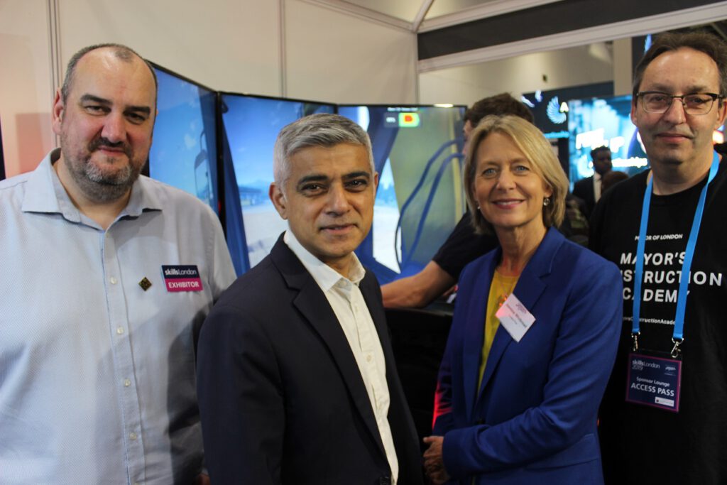 London Mayor Sadiq Khan with L-R Stephen Walker CSTA, Jasmine Whitbread Chief Executive London First and Barry Mortimer West London Hub Co-ordinator