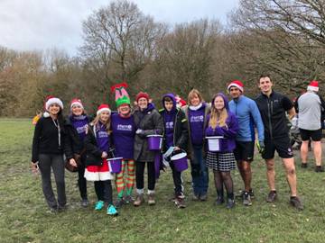 Caroline Cox (Head of Fundraising), Sarah Sterne (Education Coordinator) & Yvette Nieslony (IT Project Manager) together with some stem4 volunteers and Park runners