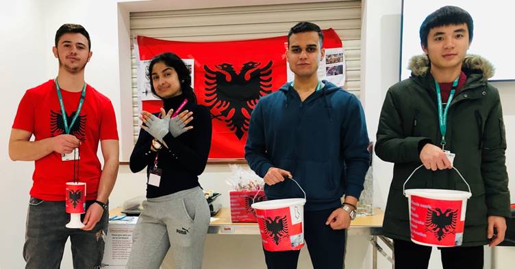 Students from The Technical Skills Academy raised £450 for victims of the Albanian earthquake by collecting at Barking Town Hall