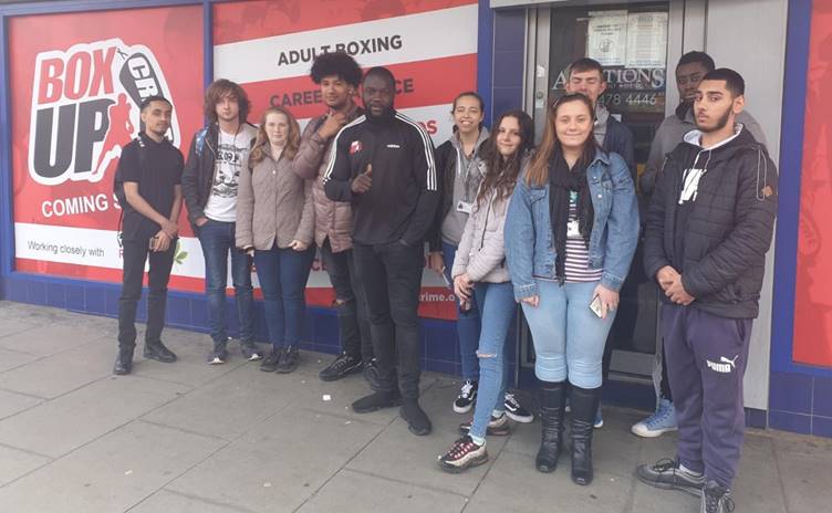 A team of Barking & Dagenham College students who are doing the Prince's Trust Team Programme completed a community project for the charity BoxUpCrime last week