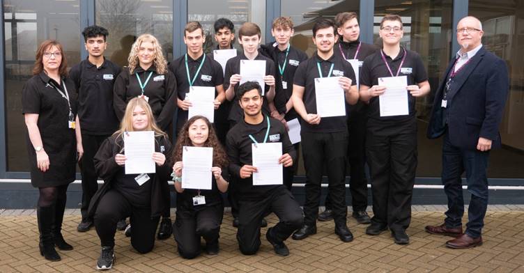 Uniformed Public Services Students raised over £9000 for Poppy Appeal - Ann McDaniel left and Steve Burge right