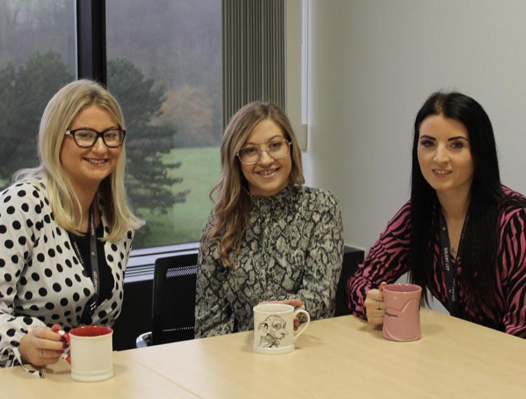 L to R: Solent LEP Apprentices Josie Worsfold, Sophie Taylor, and Storm Wilson