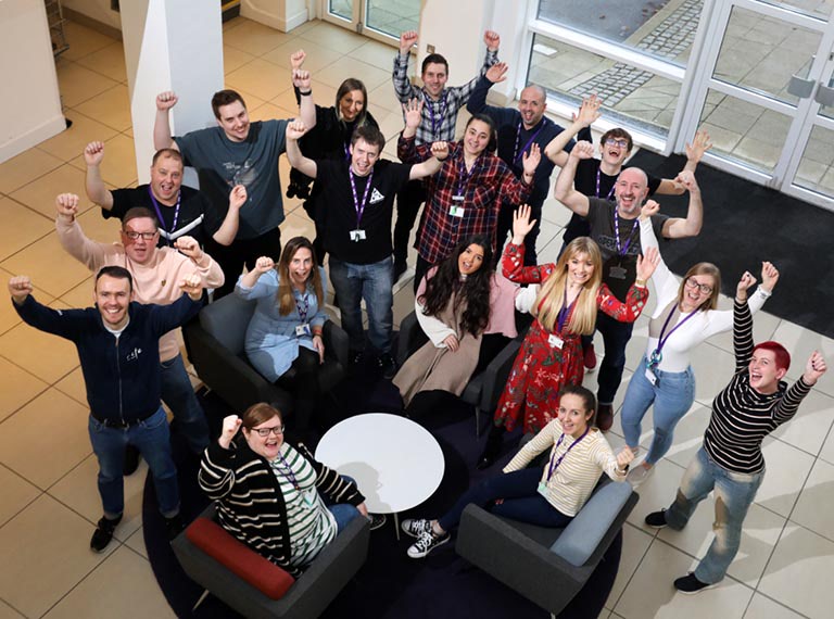 Staff at NCFE celebrate reaching number 26 in The Sunday Times’ 100 Best Not–For–Profit Organisations to Work For list.