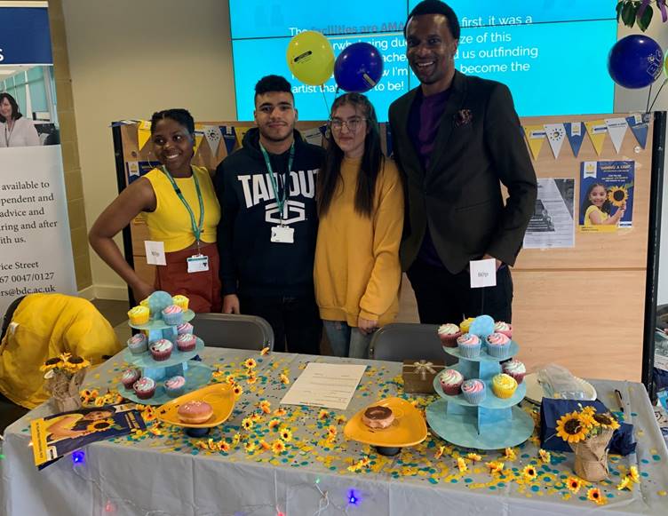 Students held a bake sale in aid of Big Yellow Friday and they enlisted the help of one of the special guest speakers Onyi Anyado