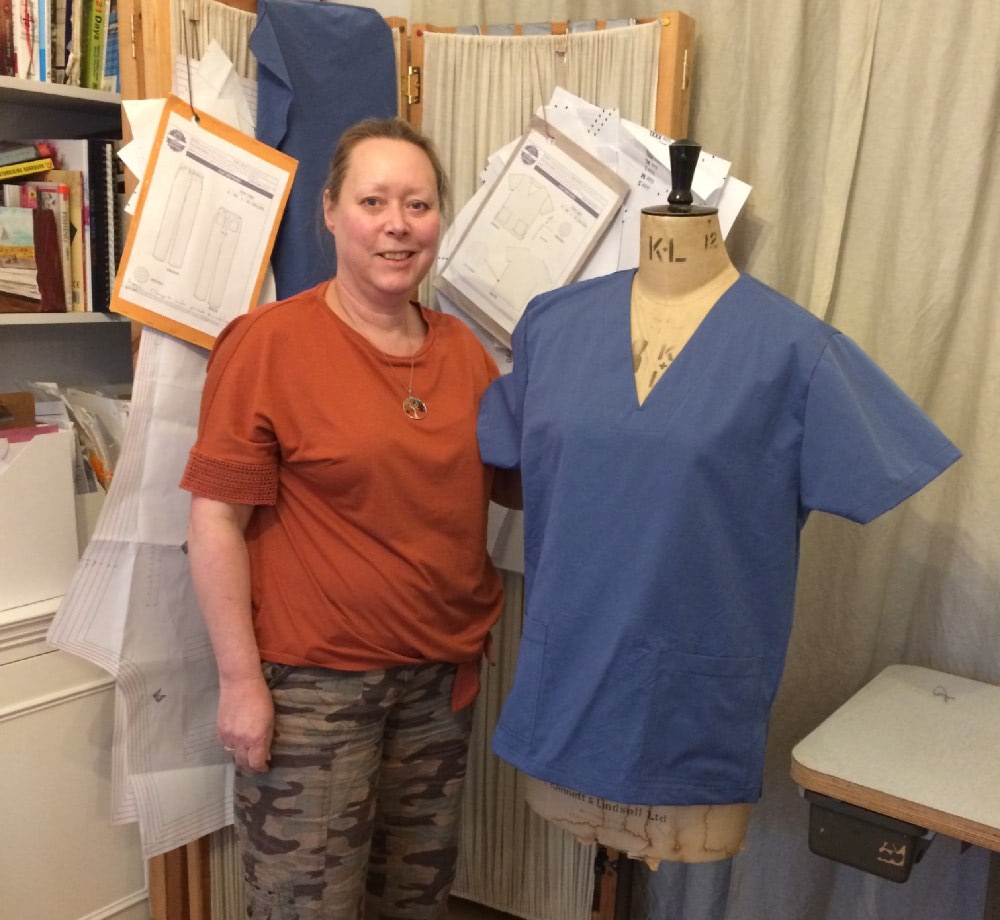 Joanne Aldridge sewed scrubs for NHS at the Homerton Hospital