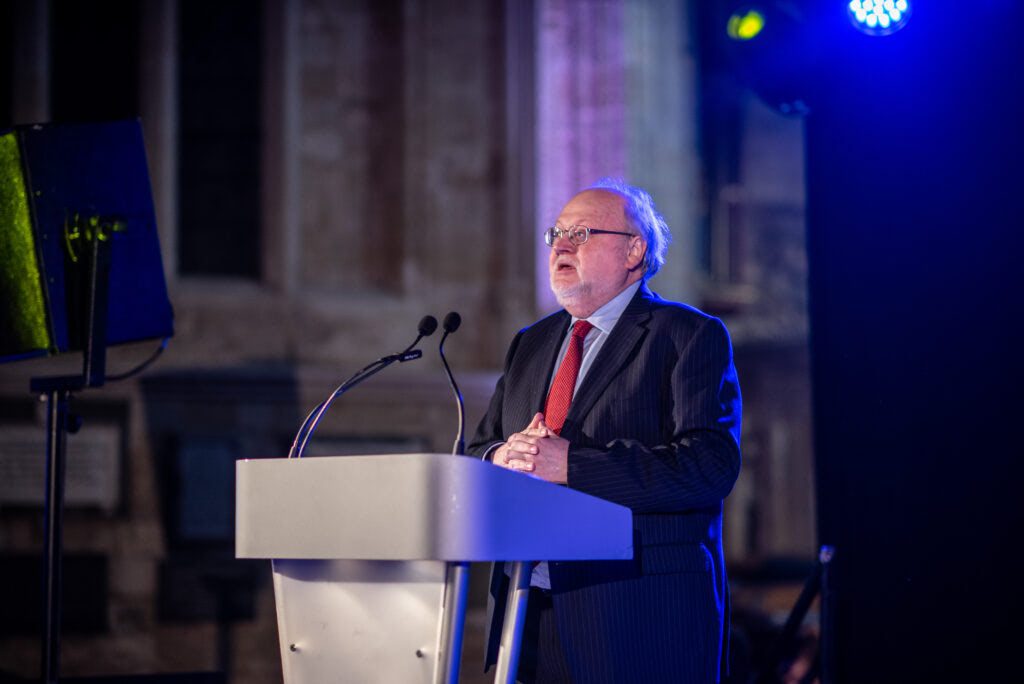 Sir Steve is pictured at the Exeter College Student Awards which took place in January.