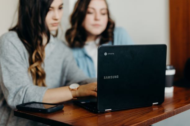 people working on a Laptop