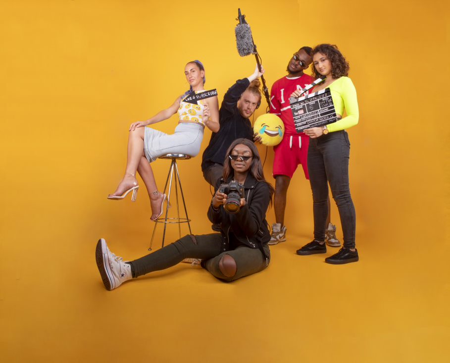 Word on the kerb - young people with videography equipment