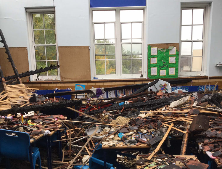 Fire Damaged School