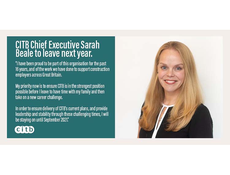 CITB Chief Executive Sarah Beale to leave next year