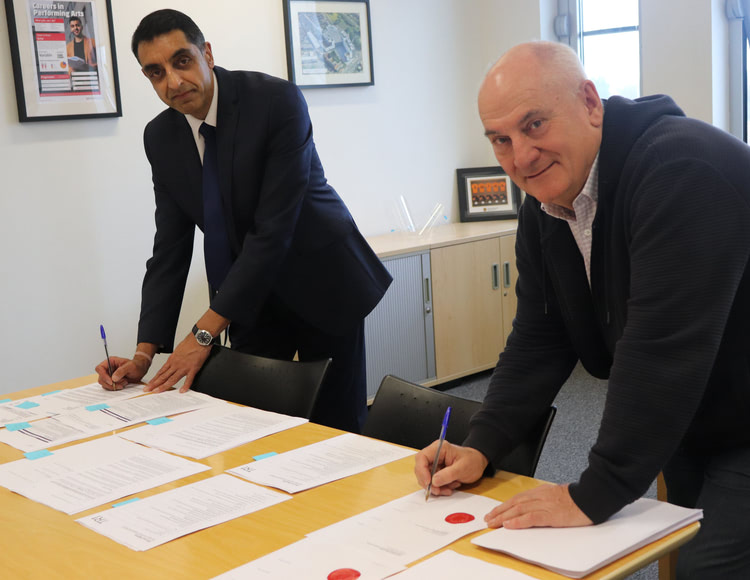 signing the document