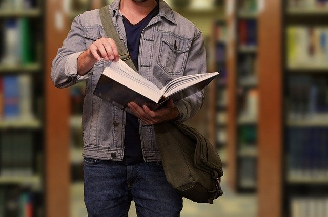 Student with book