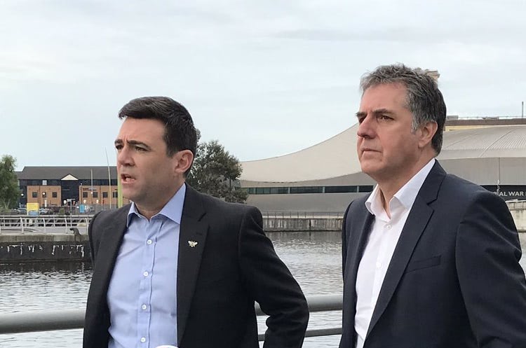 Andy Burnham, Mayor of Greater Manchester and Steve Rotheram, Mayor of the Liverpool City Region