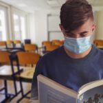 Student with mask